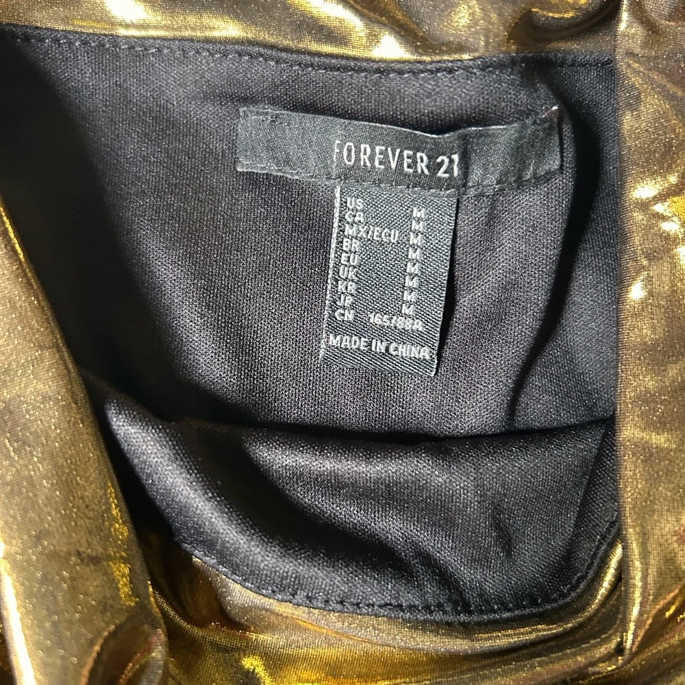 Forever 21 Gold Ruched Wrap Bodycon Dress - Picture 4 of 4